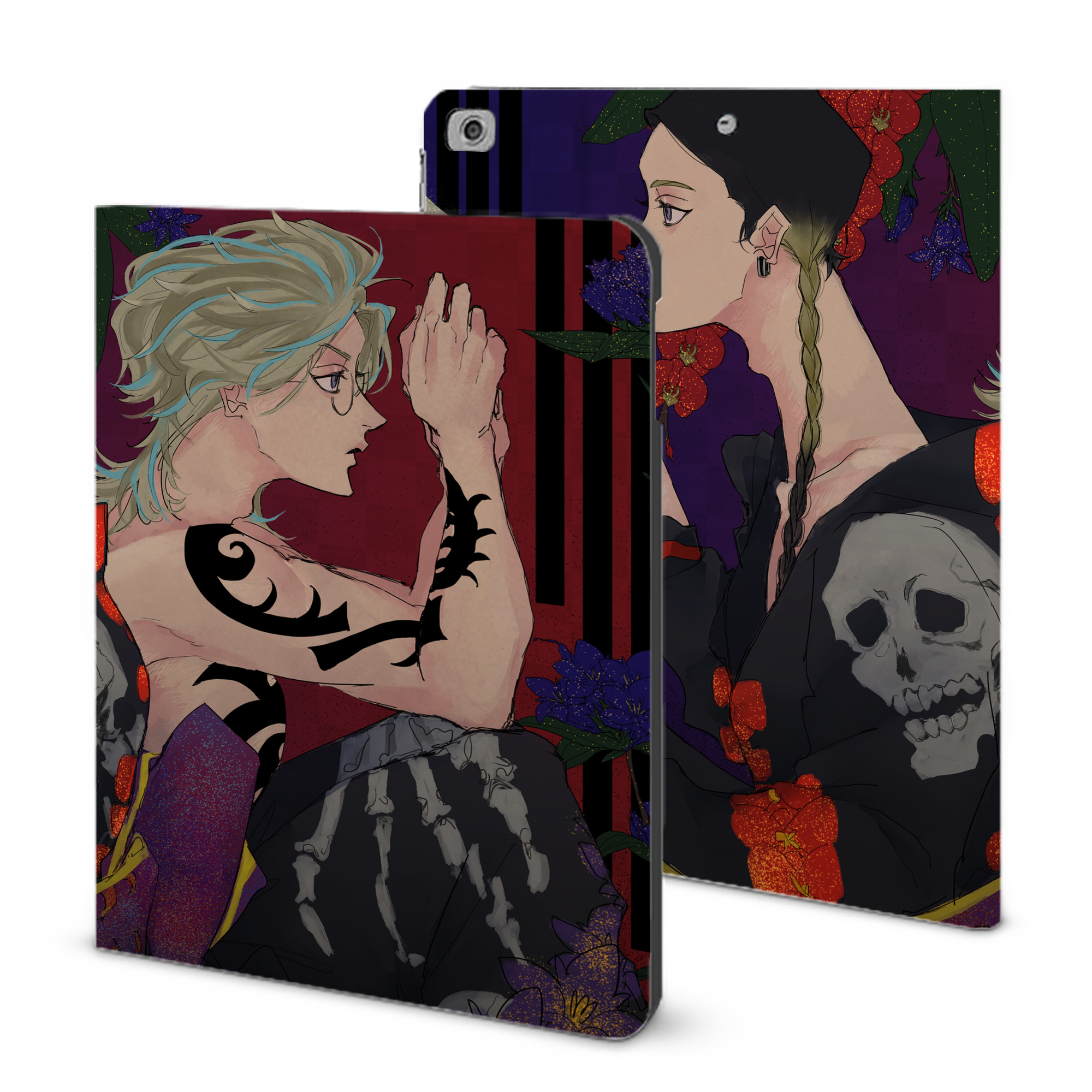 （画像用） 東京リベンジャーズ Tokyo Revengers IPad ケース ブック型 PUレザー TPU 耐衝撃 軽量 薄型 ペン収納なし 全面保護 IPad 各モデル対応